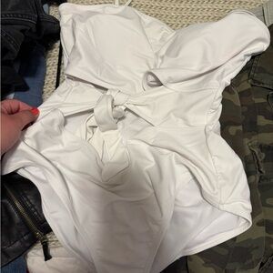 Elegant White One-Piece Swimsuit